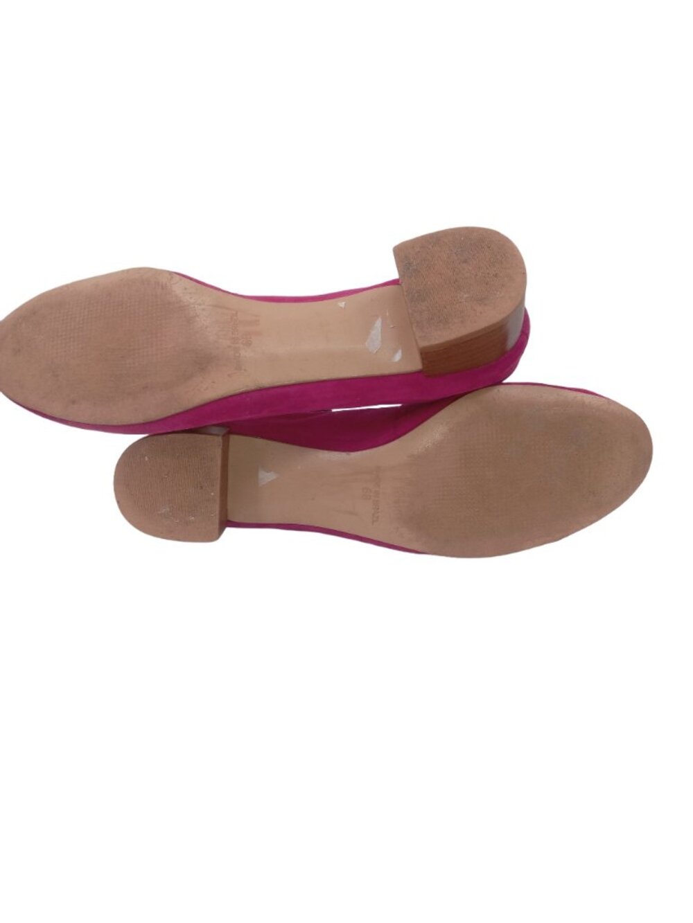 Anthropologie Jasper Jeera Womens Pink Pumps Shoes Size 6 Gilen Suede Chunky Br - Picture 10 of 13